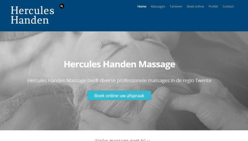 Hercules Handen Massage, portfolio Labweb.nl, website maken